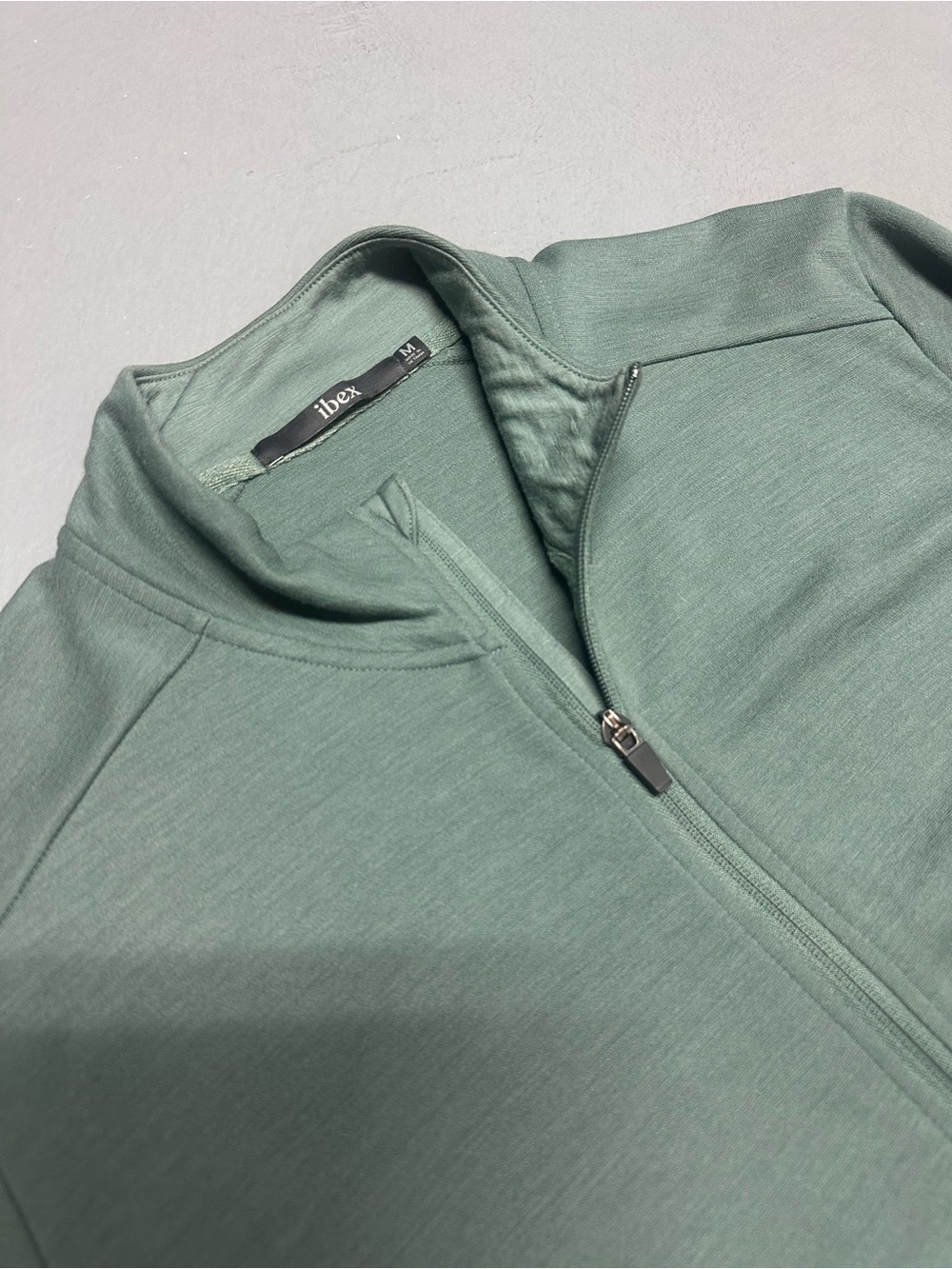 Ibex Merino Wool Shak Lite Full Zip Knit Layer Sweater Jacket Pockets Teal Green - Picture 3 of 13